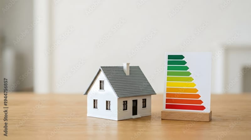 –sto–placeholder–adobe stock–1944756857–house model with an energy rating label on a table representing property energy certificate utility savings and real estate decisions stockpack adobe stock